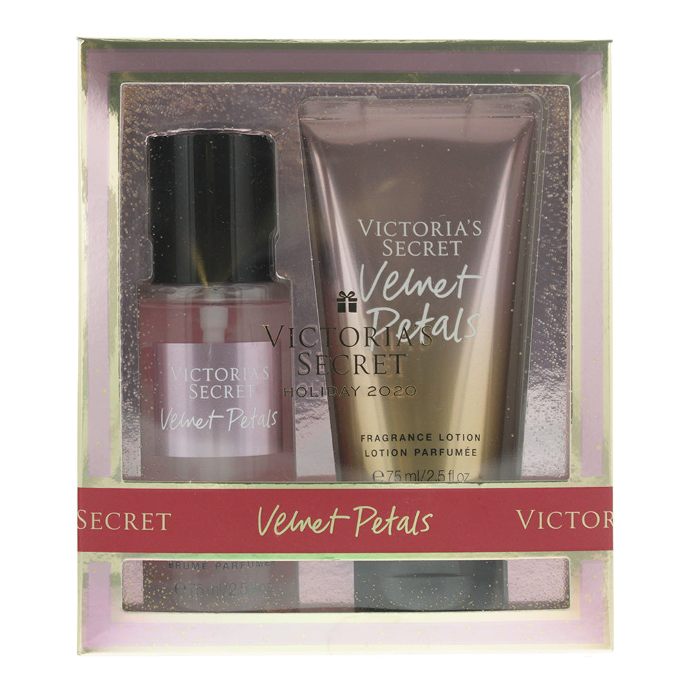 Victoria's Secret Velvet Petals 2 Piece Gift Set: Fragrance Mist 75ml - Fragrance Lotion 75ml