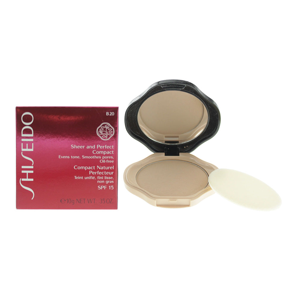 Shiseido Sheer and Perfect B20 Natural Light Beige Compact Foundation 10g