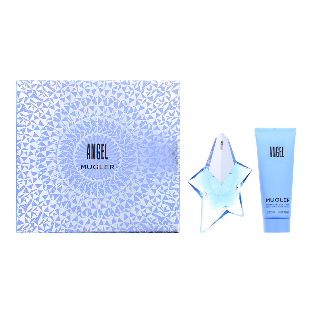Mugler Angel Refillable Eau De Parfum 2 Piece Gift Set: Eau De Parfum 50ml - Body Lotion 100ml