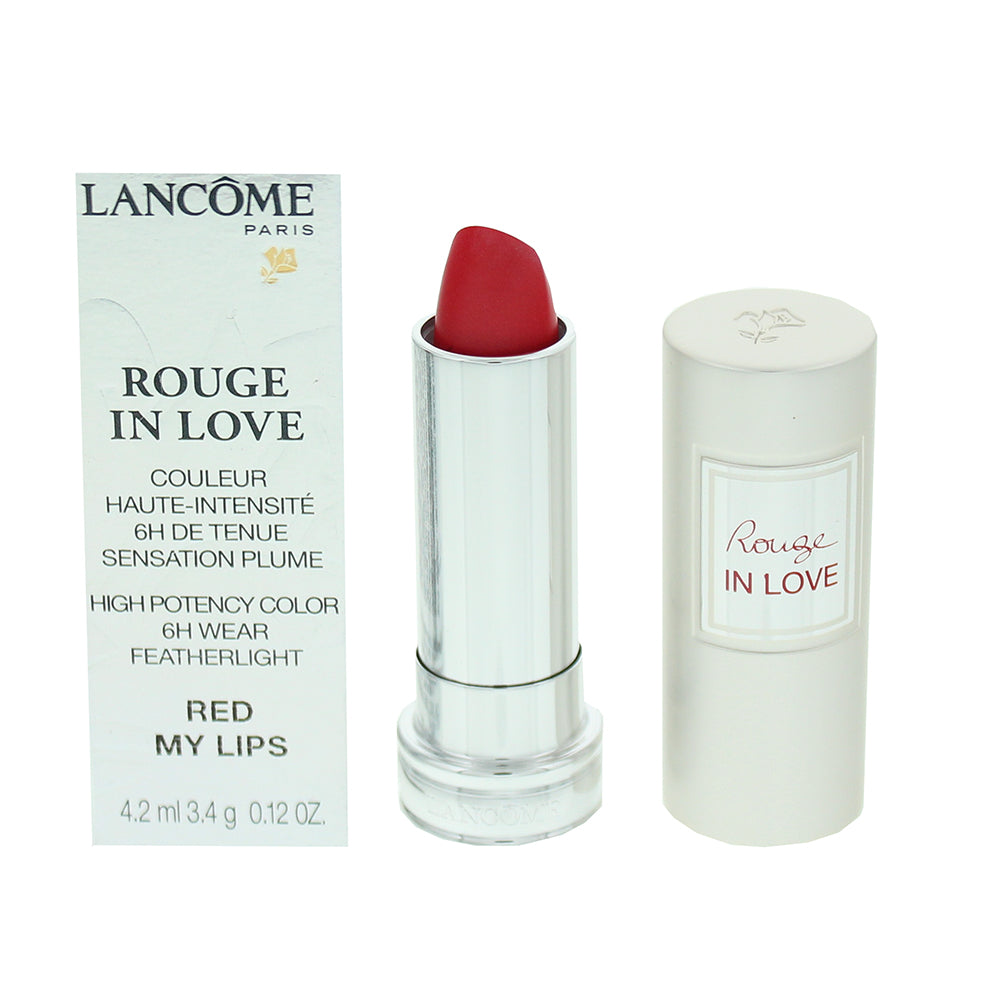 Lancome Rouge In Love Hi Potency 6h Wear #187M Red My Lips Lip Color 3.4g
