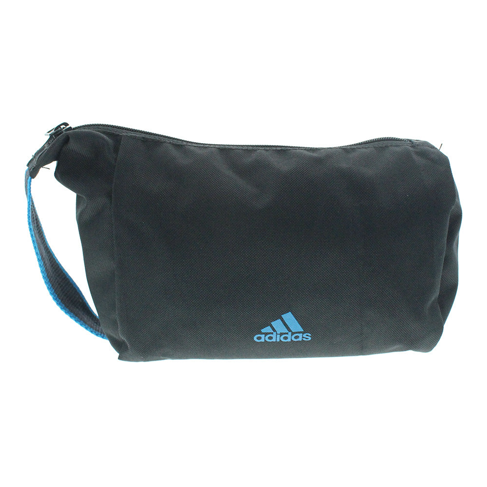 Adidas Black Toiletry Bag with Blue Handle