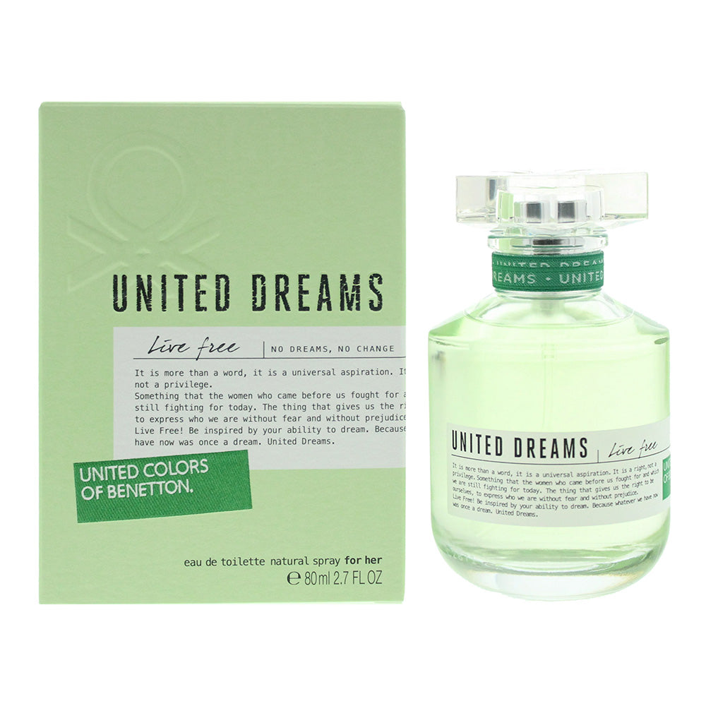 Benetton United Dreams Live Free Eau De Toilette 80ml