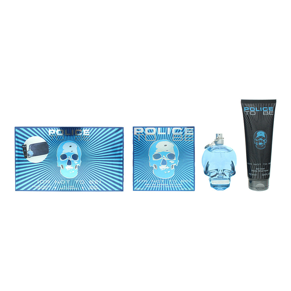 Police To Be (Or Not To Be) Eau De Toilette 3 Piece Gift Set: Eau De Toilette 125ml - Hair And Body Shower Gel 100ml - Pouch
