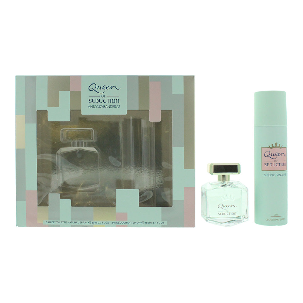 Antonio Banderas Queen Of Seduction 2 Piece Gift Set: Eau De Toilette 80ml -Deodorant Spray 150ml