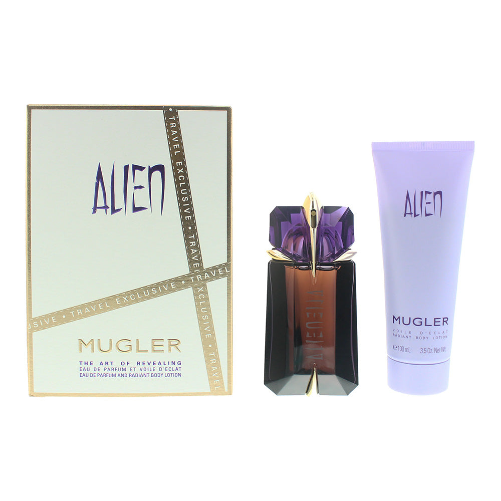 Mugler Alien 2 Piece Eau De Parfum 60ml -  Body Lotion 100ml