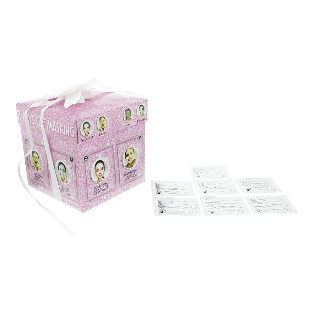Skin Treats 7-Window Clay Advent Calendar Box Pink Gift Set