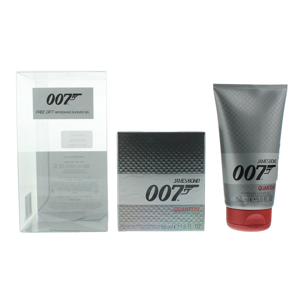 James Bond 007 Quantum 2 Piece Gift Set: Eau De Toilette 50ml - Shower Gel 150ml