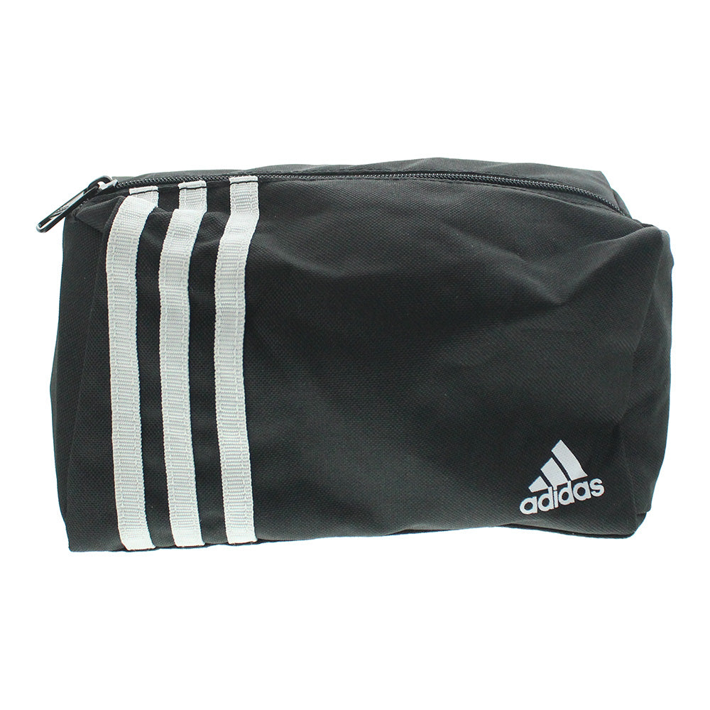 Adidas Black Toiletry Bag - White Stripes