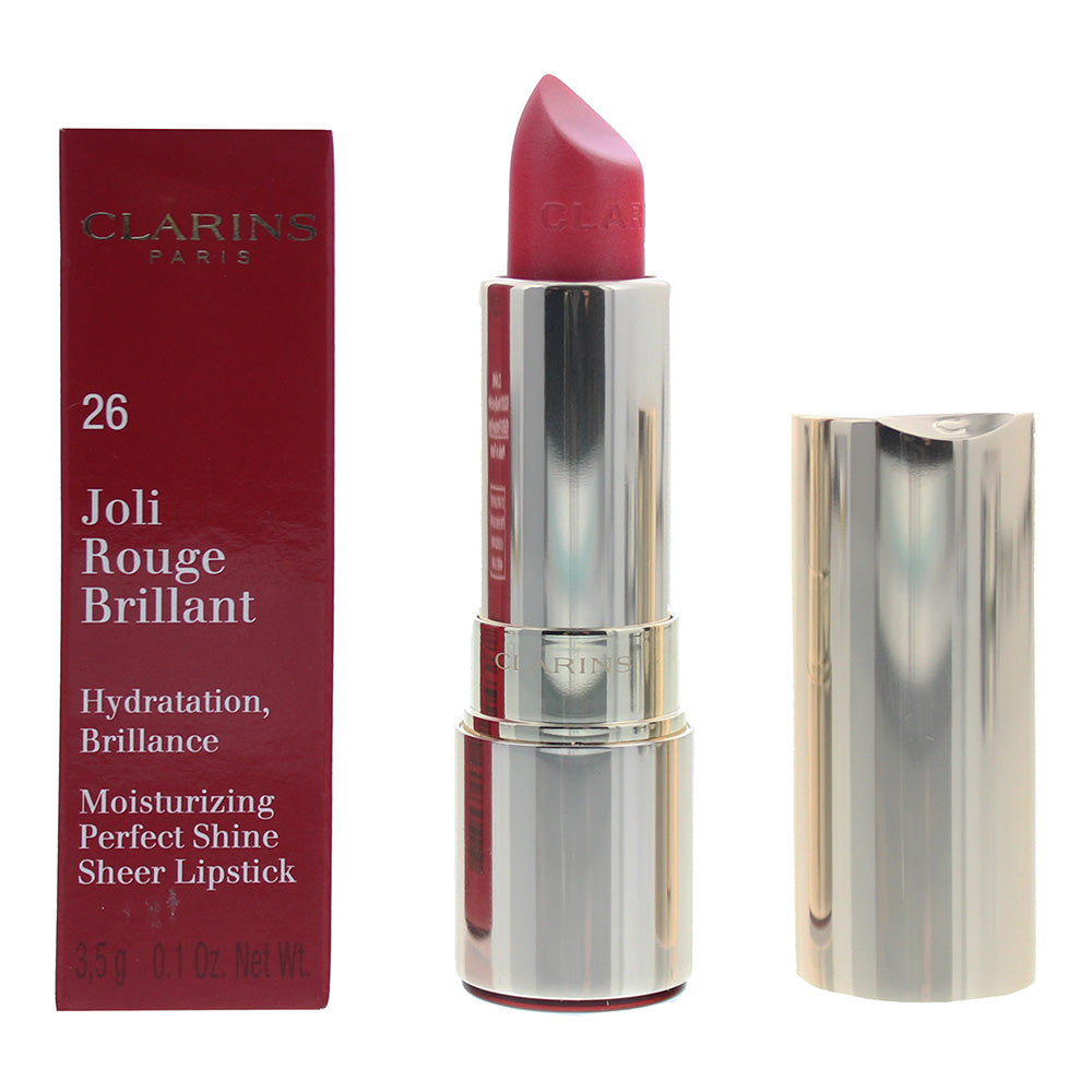 Clarins Joli Rouge Brilliant Lipstick 26 Hibiscus 3.5g