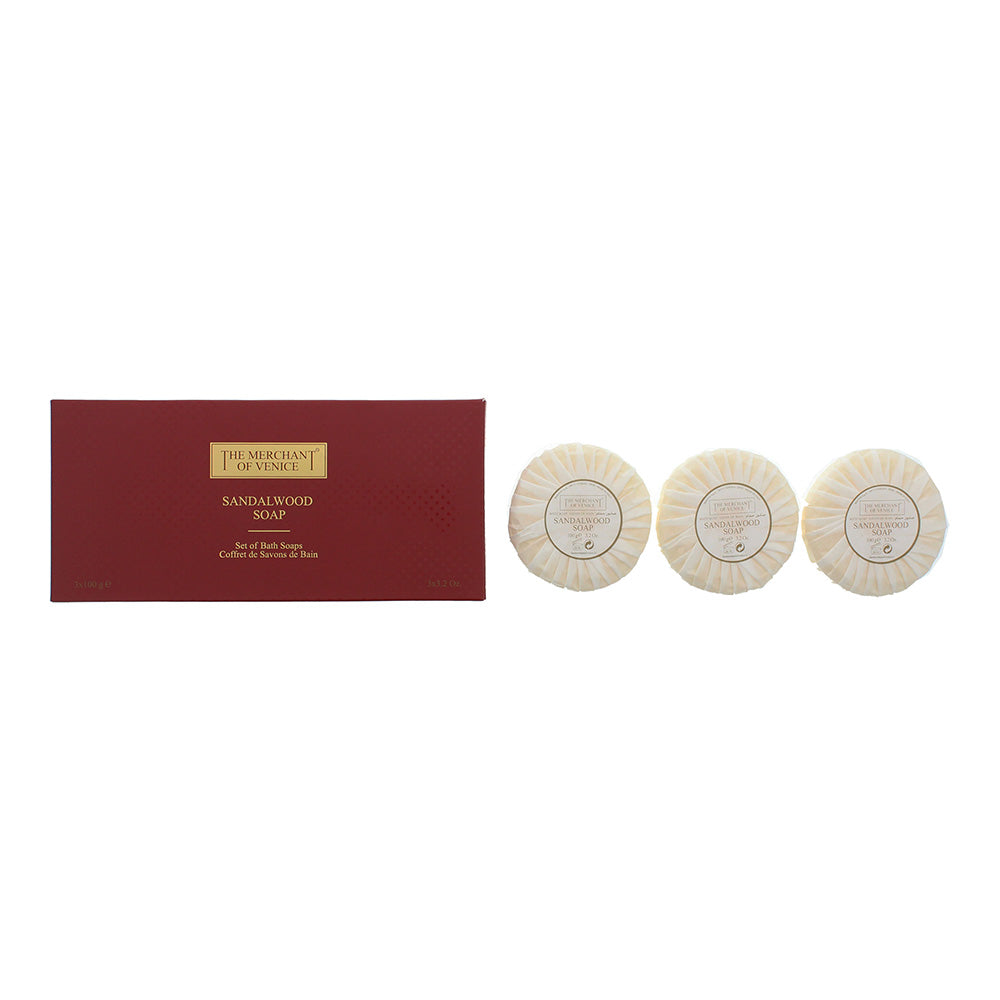 The Merchant of Venice Sandalwood Soap 3 x 100g