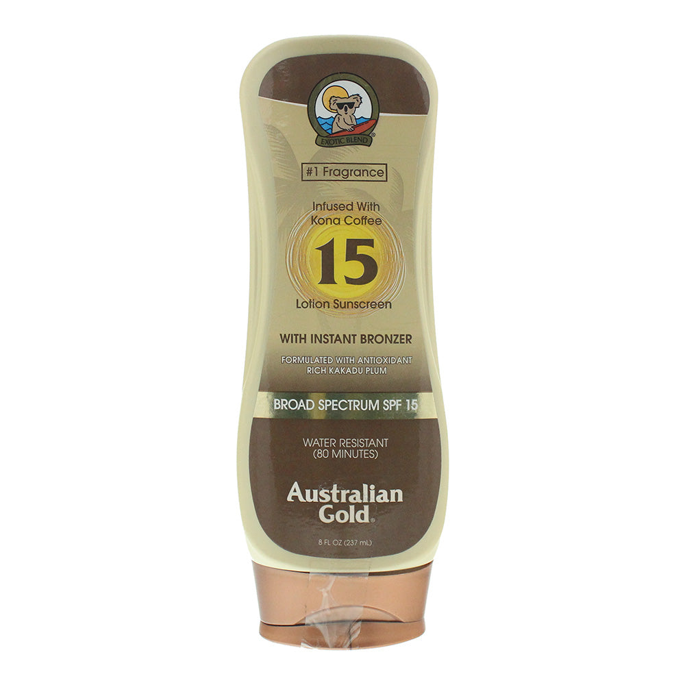 Australian Gold Water Resisitant With Instant Bronzer SPF15 Sun Lotion 237ml