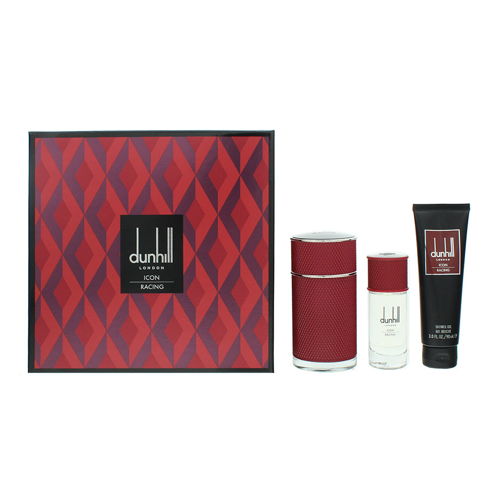 Dunhill Icon Racing Red Eau De Parfum 3 Piece Gift Set: Eau De Parfum 100ml - Shower Gel 90ml - Eau De Parfum 30ml