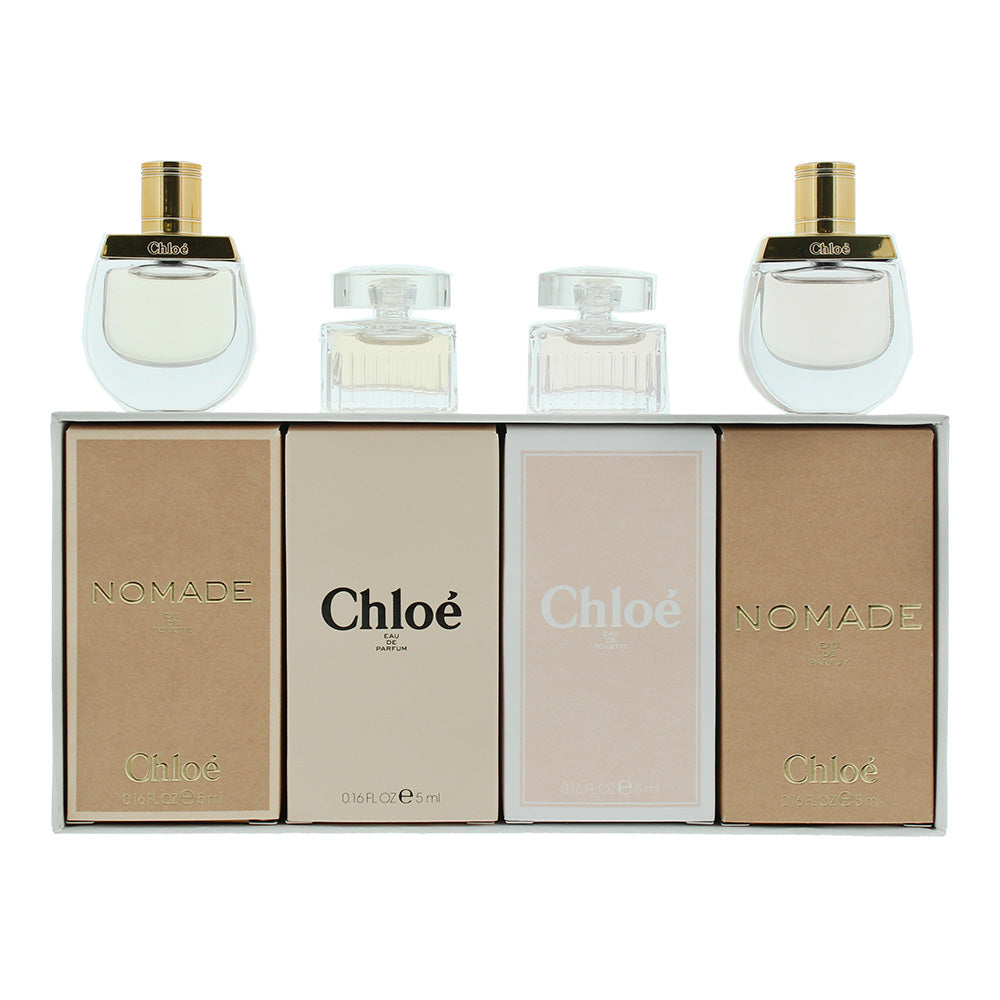 Chloe 4 Pieces Gift Set: Nomade Eau De Parfum 5ml - Signature Eau De Parfum 5ml - Signature Eau De Toilette 5ml - Nomade Eau De Toilette 5ml