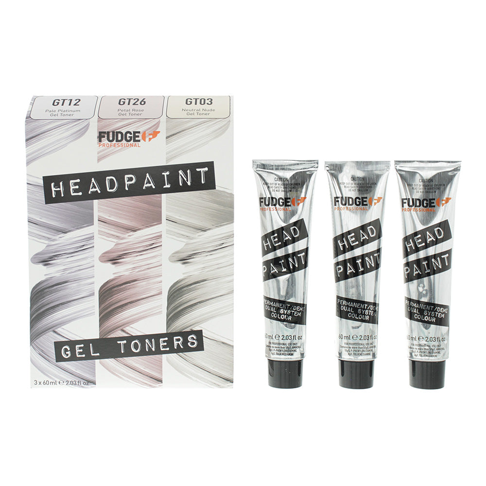 Fudge Professional Head Paint Trio Kit Gel Toner 3 X 60ml GT03/ GT12 / GT26