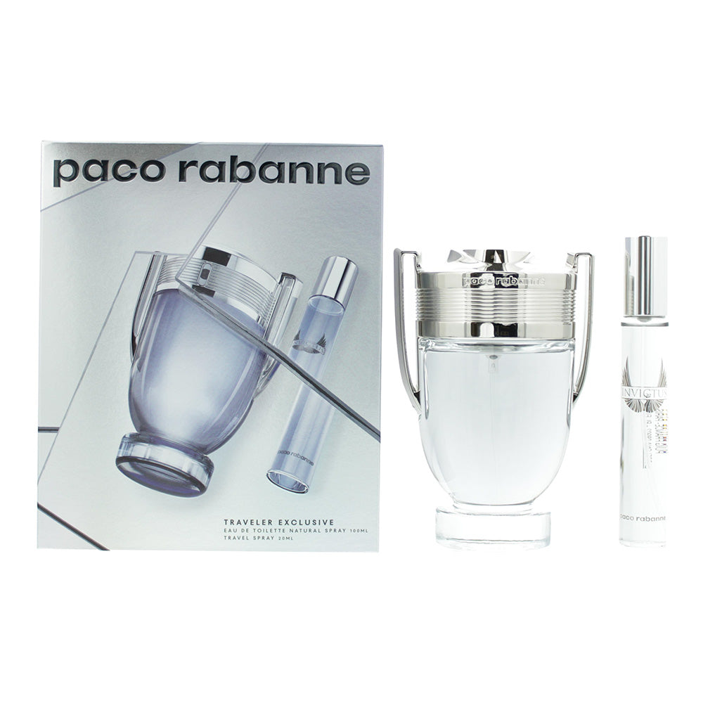 Paco Rabanne Invictus 2 Piece Gift Set: Eau De Toilette 100ml - Eau De Toilette 20ml
