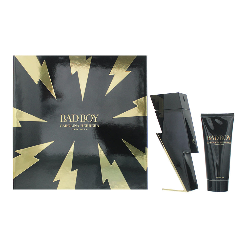 Carolina Herrera Bad Boy 2 Piece Gift Set: Eau De Toilette 100ml - Shower Gel 100ml