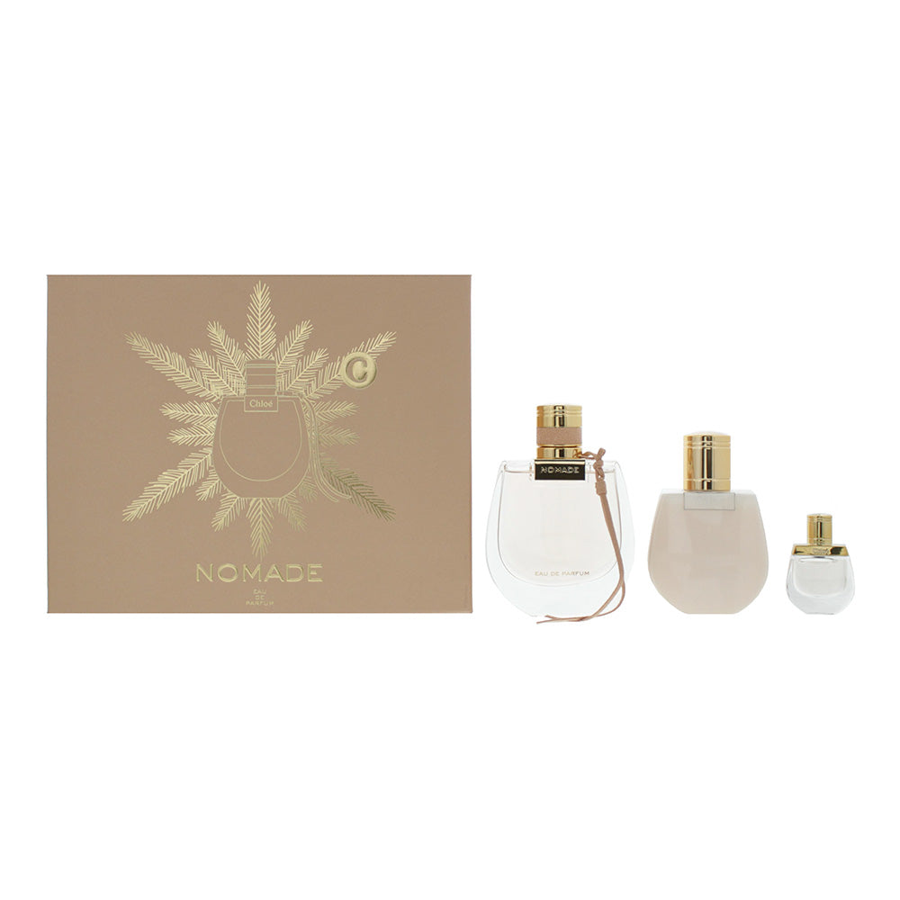Chloé Nomade 3 Piece Gift Set: Eau De Parfum 75ml - Eau De Parfum 5ml - Body Lotion 100ml