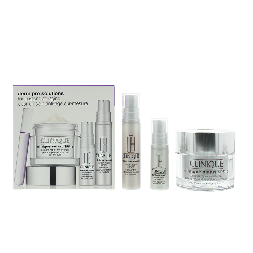 Clinique Derm Pro Solutions 3 Piece Gift Set: Clinique Smart SPF 15 Moisturiser 50ml - Clinique Smart Serum 10ml - Clinique Smart Eye Treatment 5ml