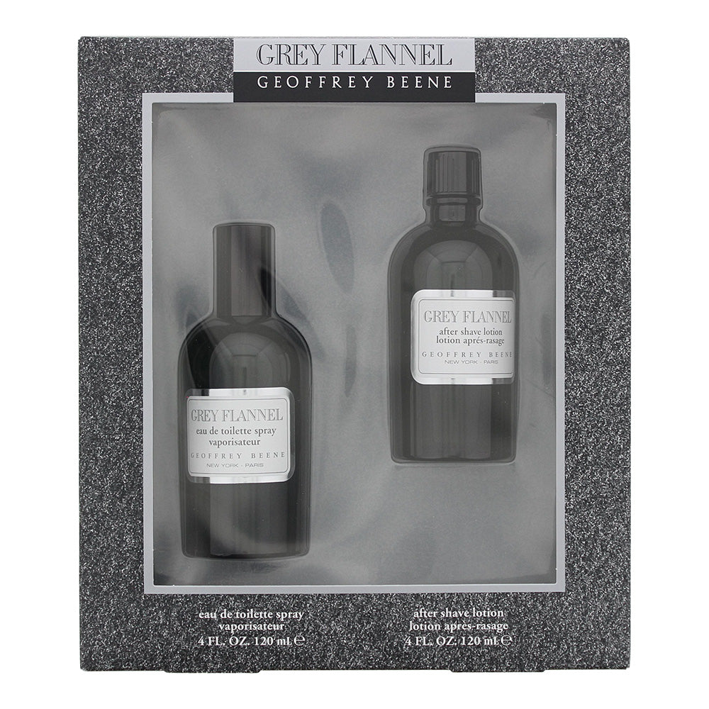 Geoffrey Beene Grey Flannel 2 Piece Gift Set: Eau De Toilette 120ml - Aftershave Lotion 120ml
