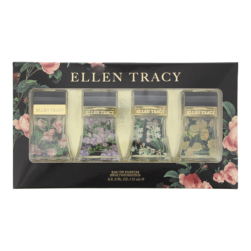 Ellen Tracy Floral Gift Set Miniatures Eau De Parfum Rollerball 4 x 15ml