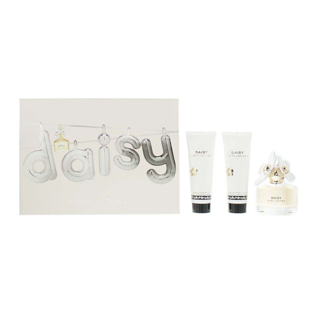 Marc Jacobs Daisy 3 Piece Gift Set: Eau De Toilette 50ml - Body Lotion 75ml - Shower Gel 75ml