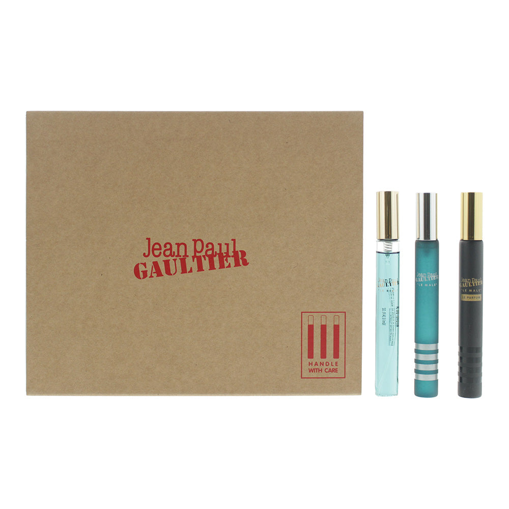 Jean Paul Gaultier 3 Piece Gift Set: Le Male Eau De Toilette 10ml - Le Male Le Parfum Eau De Parfum 10ml -Le Beau Eau De Toilette 10ml
