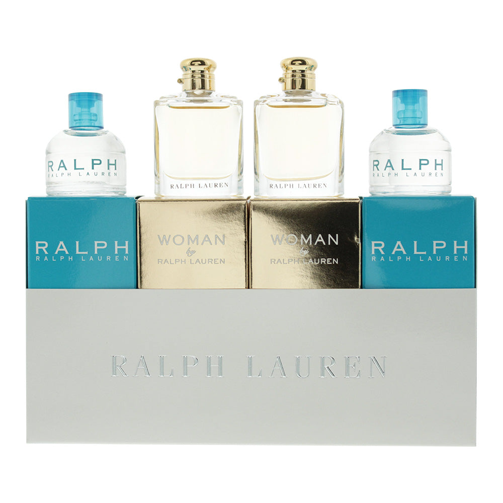 Ralph Lauren 4 Piece Gift Set: 2 x Woman Eau De Parfum 7ml - 2 x Ralph Eau De Toilette 7ml