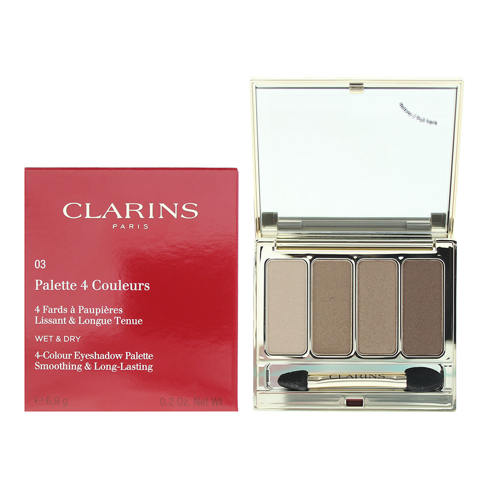 Clarins 4 Colour Wet & Dry Eyeshadow Palette No.3 Brown 6.8g