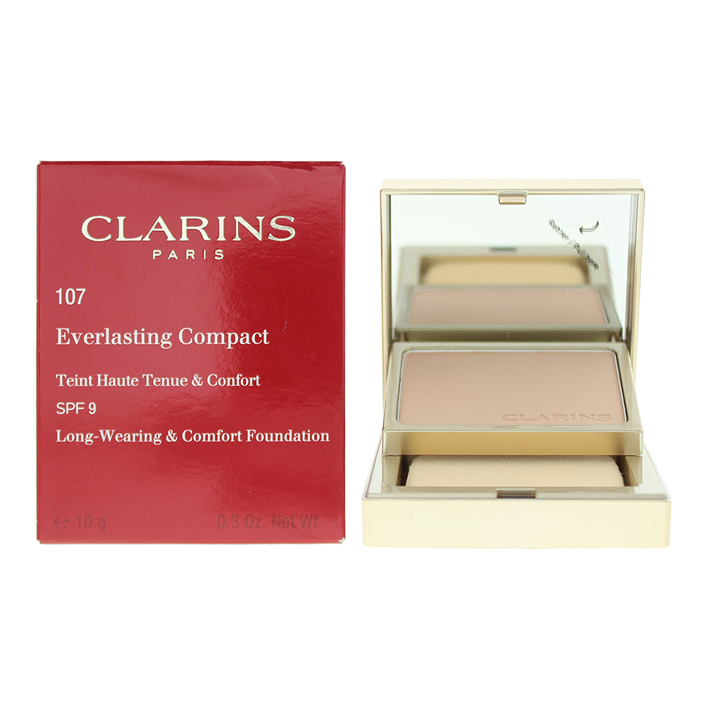 Clarins Everlasting Compact No.107 Beige Foundation 10g