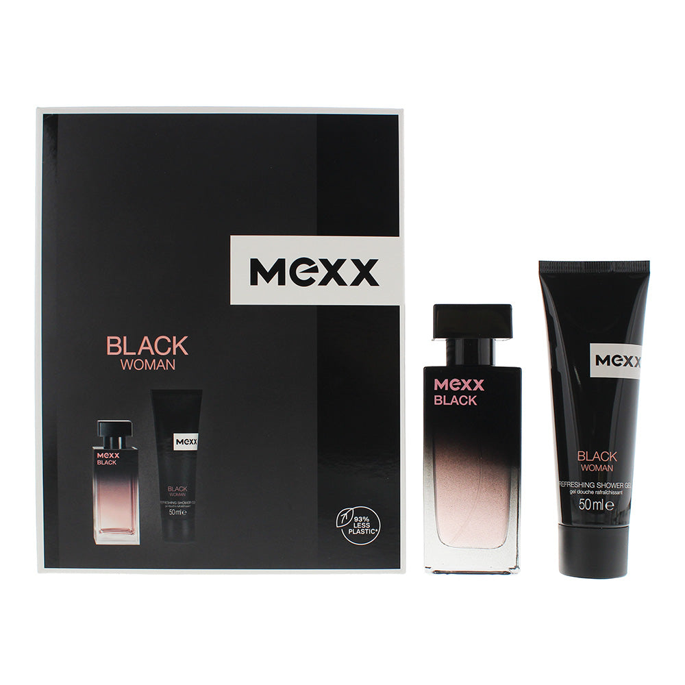 Mexx Black Woman 2 Piece Gift Set: Eau De Toilette 30ml - Shower Gel 50ml