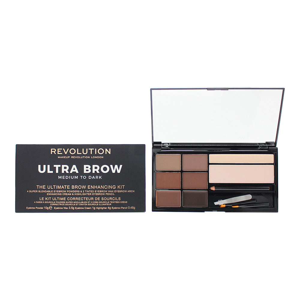 Revolution Ultra Brow Medium To Dark Brow Kit 18.98g