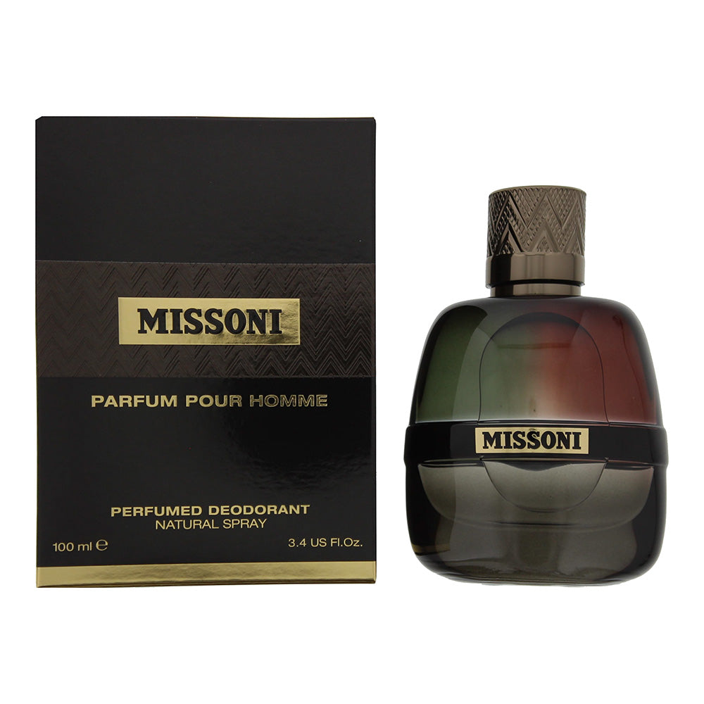 Missoni Pour Homme Deodorant Spray 100ml Glass Bottle