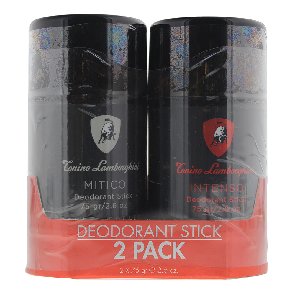 Lamborghini 2 Piece Gift Set: Intenso Deodorant Stick 75ml - Mitico Deodorant Stick 75ml