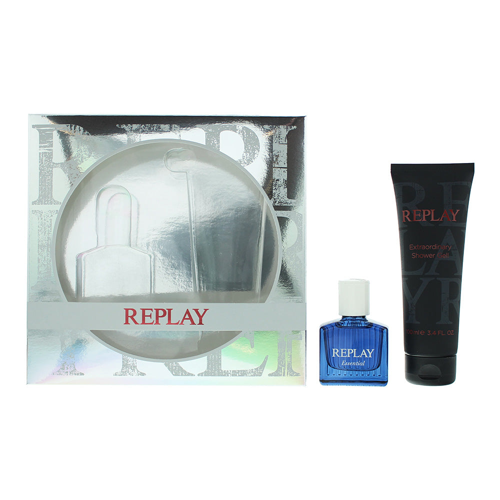 Replay Essential For Him 3 Piece Gift Set: Eau De Toilette 30ml - Shower Gel 100ml