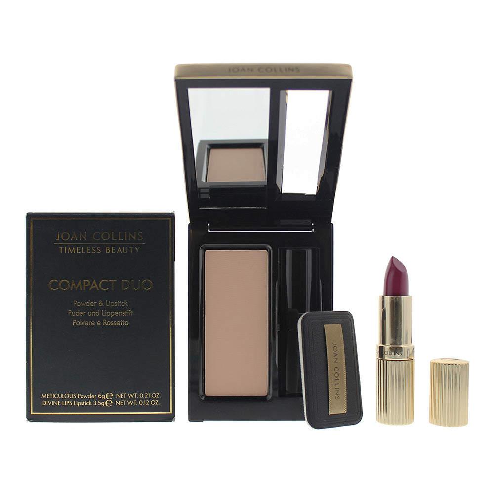 Joan Collins Compact Duo Powder 6g - Lady Joan Cream Pearl Lipstick 3.5g