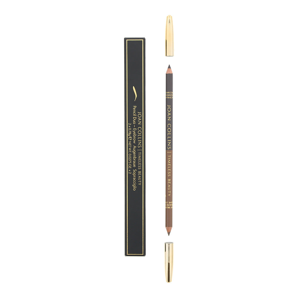 Joan Collins Eyebrow Pencil Duo Charcoal/Light Brown 1.56g