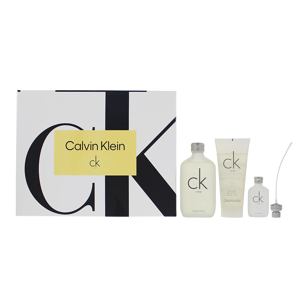Calvin Klein Ck One 3 Piece Gift Set: Eau De Toilette 100ml - Eau De Toilette 15ml - Body Wash 100ml