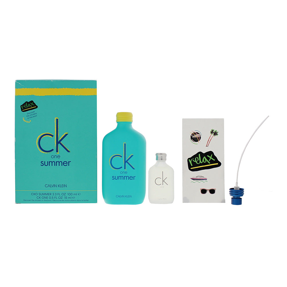 Calvin Klein 2 Piece Gift Set: CK One Summer Eau De Toilette 100ml - CK One Eau De Toilette 15ml