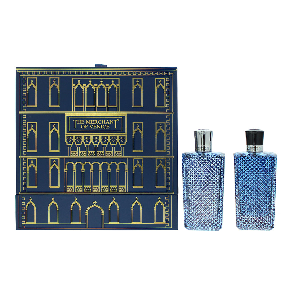 The Merchant Of Venice Venetian Blue Intense 2 Piece Gift Set: Eau De Parfum 100ml - Aftershave 100ml