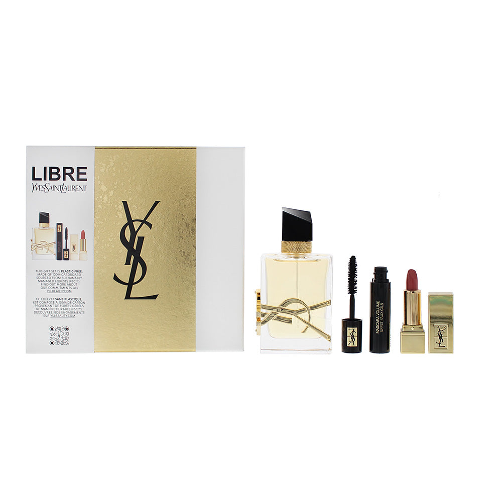 Yves Saint Laurent Libre 3 Piece Gift Set: Eau De Parfum 50ml - Mascara No1 2ml - Lipstick No70 1.3g