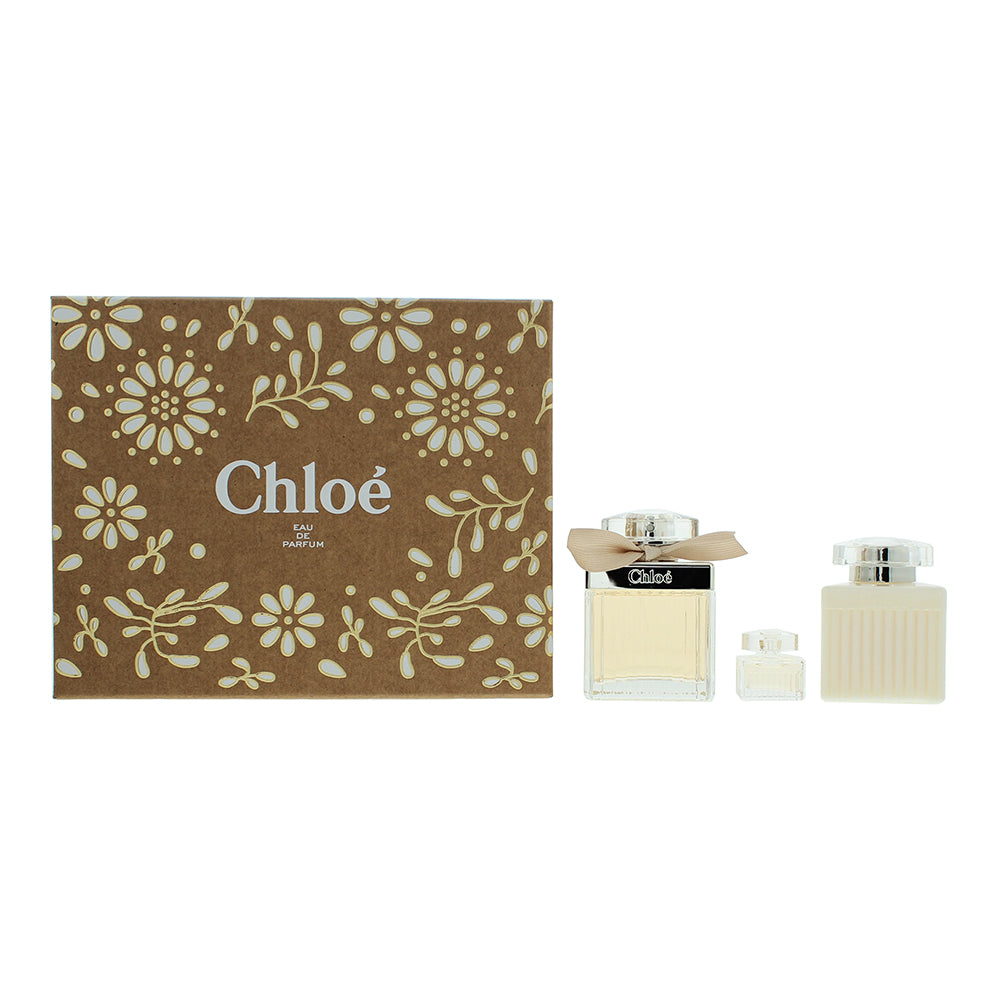 Chloé 3 Piece Gift Set: Eau de Parfum 75ml - Body Lotion 100ml - Eau de Parfum 5