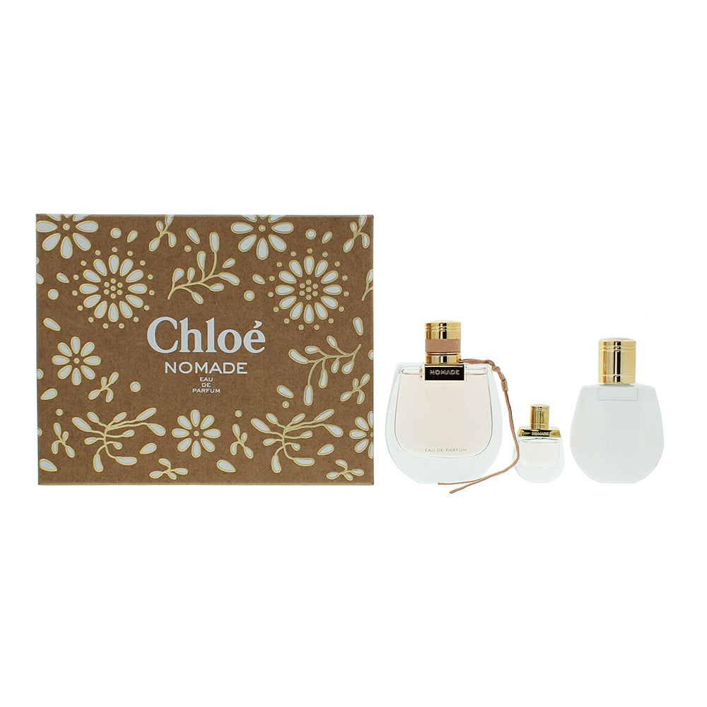 Chloé Nomade 3 Piece Gift Set: Eau de Parfum 75ml - Body Lotion 100ml - Eau de P