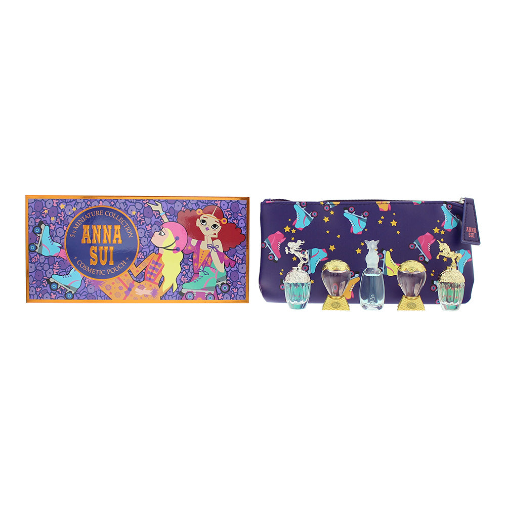 Anna Sui 5 Piece Eau De Toilette Gift Set: Fantasia 5ml - Fantasia Mermaid 5ml - Secret Wish 5ml - 2 x Sky 5ml
