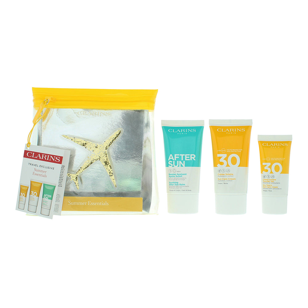 Clarins Summer Essentials Spf 30 3 Piece Gift Set: Sun Care Body Cream 75ml - Su