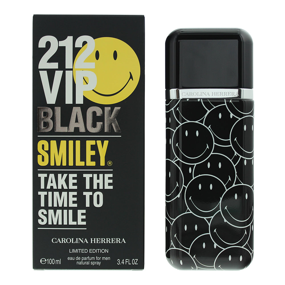 Carolina Herrera 212 Vip Black Smiley Limited Edition Eau De Parfum 100ml