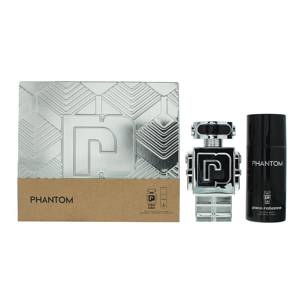 Paco Rabanne Phantom 2 Piece Gift Set: Eau De Toilette 100ml - Deodorant Spray 150ml