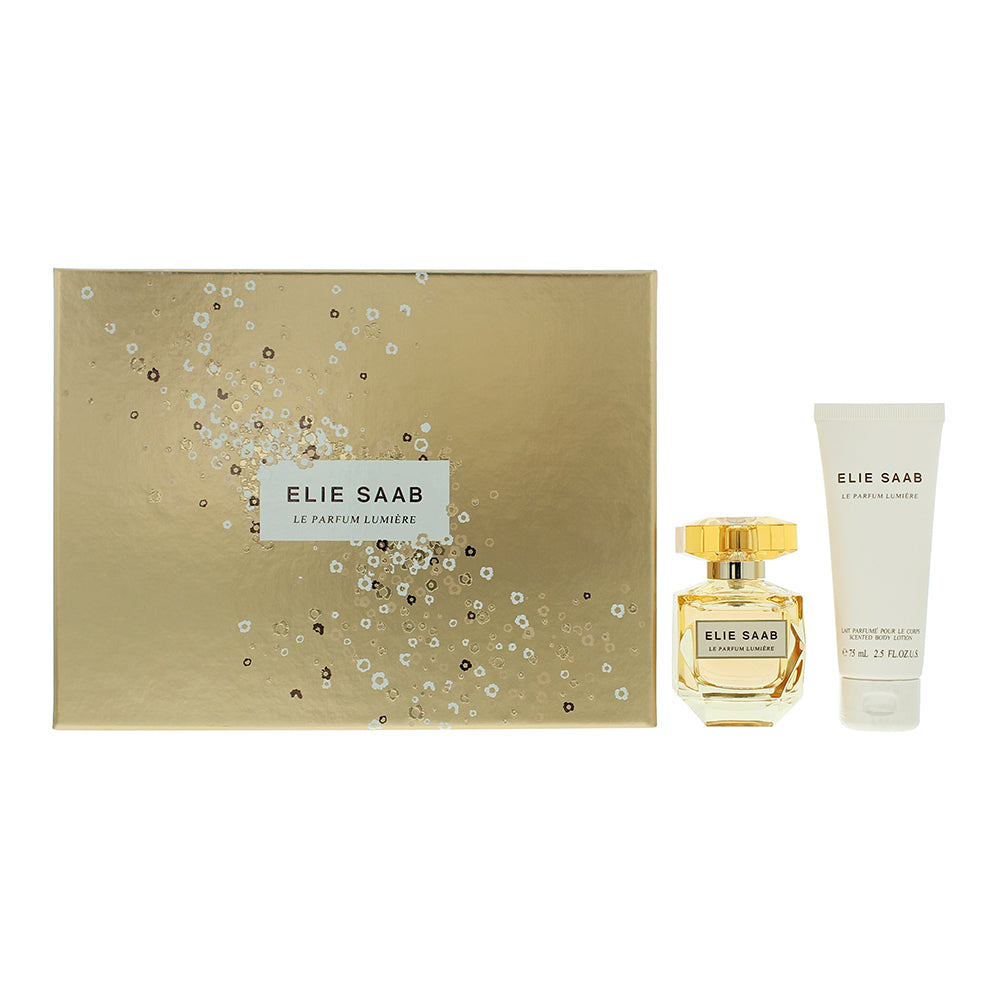 Elie Saab Le Parfum Lumiere 2 Piece Gift Set: Eau De Parfum 50ml - Scented Body Lotion 75ml
