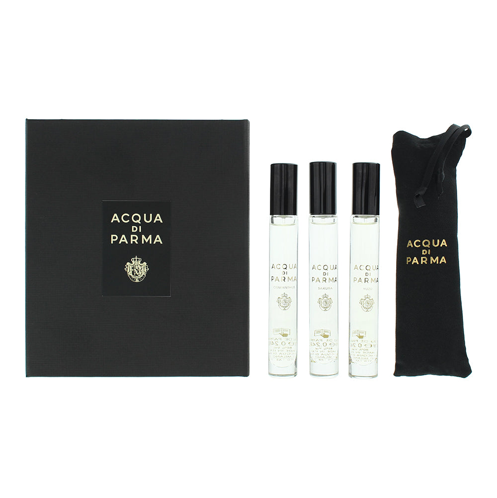 Acqua Di Parma Signature Trio 3 Piece Gift Set: Sakura Eau De Parfum 7ml - Yuzu Eau De Parfum 7ml - Osmanthus Eau De Parfum 7ml