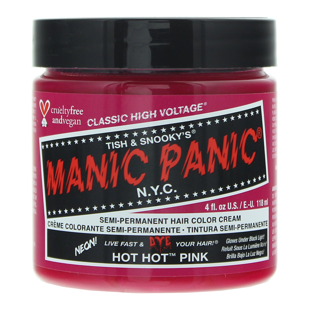 Manic Panic High Voltage Hot Hot Pink Semi-Permanent Hair Color Cream 118ml