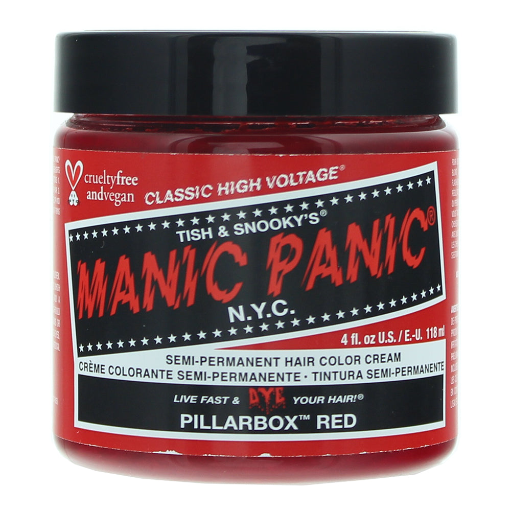 Manic Panic High Voltage Pillarbox Red Semi-Permanent Hair Color Cream 118ml